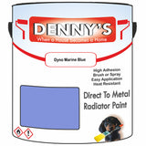 Denny's High Temp Paint For Stoves Colour- Dyno Marine Blue - Heatproof Soot-Resistant Durable
