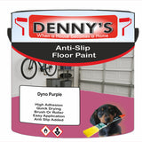 Denny's Floor Paint For Grip Coating Colour- Dyno Purple - Anti-Slip Hardwearing Safe