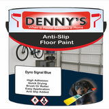Denny's Floor Paint For Grip Coating Colour- Dyno Signal Blue - Anti-Slip Hardwearing Safe