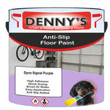 Denny's Floor Paint For Grip Coating Colour- Dyno Signal Purple - Anti-Slip Hardwearing Safe