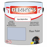 Denny's Floor Paint For Commercial Areas Colour- Dyno Skyline Blue - High-Traffic Anti-Slip Hardwearing
