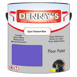 Denny's Floor Paint For Commercial Areas Colour- Dyno Titanium Blue - High-Traffic Anti-Slip Hardwearing