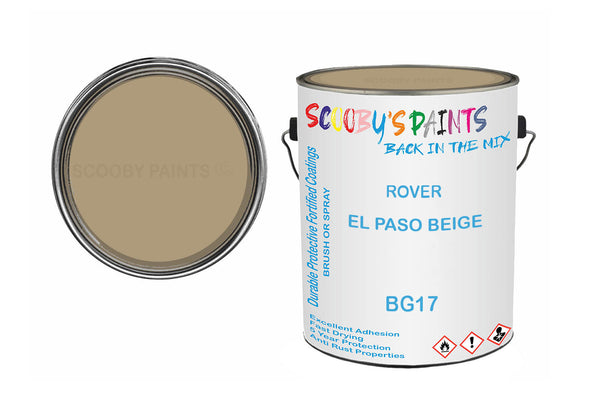 Mixed Paint For Mg Mgb, El Paso Beige, Code: Bg17, Brown-Beige-Gold
