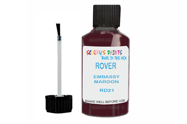 Mixed Paint For Rover A60 Cambridge, Embassy Maroon, Touch Up, Rd21