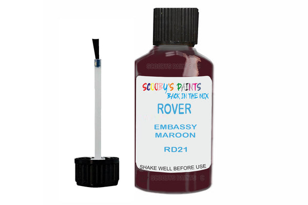 Mixed Paint For Rover 3500/Sd1, Embassy Maroon, Touch Up, Rd21