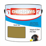 Denny's Plastic Paint For Windows Colour- Earth Tan - Weatherproof Fade-Safe Upvc