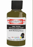 Denny's Floor Paint For Grip Coating Colour- Earth Workshop Brown - Anti-Slip Hardwearing Safe