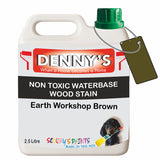 Denny's Stain Paint For Fences Colour- Earth Workshop Brown - Weatherproof Uv-Safe Protect