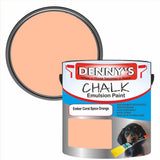 Denny's Chalk Paint For Walls Colour- Ember Coral Spice Orange - Matte Wipe-Clean Coverage