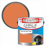 Denny's Chalk Paint For Furniture Colour- Ember Rust Amber Orange - Matte Scuffproof Refresh