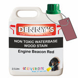Denny's Stain Paint For Fences Colour- Engine Beacon Red - Weatherproof Uv-Safe Protect
