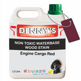 Denny's Stain Paint For Fences Colour- Engine Cargo Red - Weatherproof Uv-Safe Protect