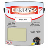Denny's Floor Paint For Commercial Areas Colour- Engine Olive - High-Traffic Anti-Slip Hardwearing