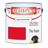 Denny's Tile Paint For Bathroom Tile Colour- Engine Powerline Red - Moistureproof Easy-Clean Makeover