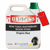 Denny's Stain Paint For Fences Colour- Engine Red - Weatherproof Uv-Safe Protect