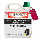 Denny's Stain Paint For Fences Colour- Engine Rivet Red - Weatherproof Uv-Safe Protect