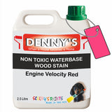 Denny's Stain Paint For Fences Colour- Engine Velocity Red - Weatherproof Uv-Safe Protect