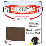 Denny's High Temp Paint For Boilers Colour- Engineered Brown - Heatproof Anti-Rust Longlife