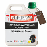 Denny's Stain Paint For Fences Colour- Engineered Brown - Weatherproof Uv-Safe Protect