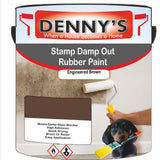 Denny's Waterpoof Paint For Stamp Out Damp Colour- Engineered Brown - Damp-Block Mould-Safe Breathable