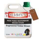 Denny's Stain Paint For Fences Colour- Engineered Timber Brown - Weatherproof Uv-Safe Protect
