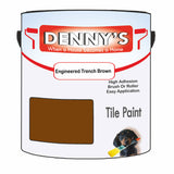Denny's Tile Paint For Bathroom Tile Colour- Engineered Trench Brown - Moistureproof Easy-Clean Makeover