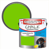 Denny's Chalk Paint For Walls Colour- Eucalyptus Meadow Olive Green - Matte Wipe-Clean Coverage
