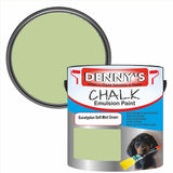 Denny's Chalk Paint For Walls Colour- Eucalyptus Soft Mint Green - Matte Wipe-Clean Coverage