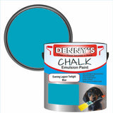 Denny's Chalk Paint For Walls Colour- Evening Lagoon Twilight Blue - Matte Wipe-Clean Coverage