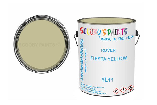 Mixed Paint For Rover A60 Cambridge, Fiesta Yellow, Code: Yl11, Green