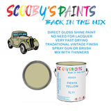 ROVER A60 Cambridge YL11 Vintage Classic Car Paint for restoration GREEN Original Cellulose Paint used, Perfect Mix for FIESTA YELLOW