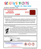 FLAME MODENA RED Aerosol Spray Paint Code COF Classic ROVER Model 45/400 SERIES Automotive Restorative Paint Vehicle Touch-Up ROVER COF Paint Car Restoration DIY Auto Painting Classic Car Refinishing High-Quality Spray Paint Automotive Finish Vehicle Restoration Supplies Custom Car Paint Auto Body Paint Aerosol Can Automotive Refinishing Paint for Classic Cars