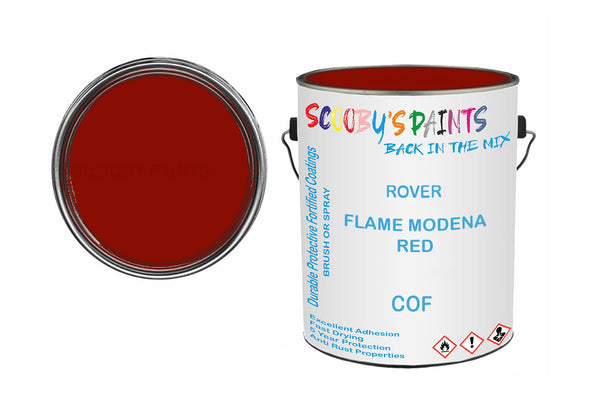 Mixed Paint For Rover 45/400 Series, Flame Modena Red, Code: Cof, Red