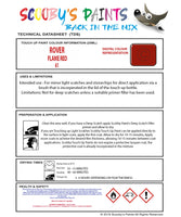 Genuine Triumph Paint, FLAME RED Touch-up paint Code 61, Automotive Paint, Factory-Matched Colour, Quick Fix, Long-Lasting, Precision Application, Protect Against Rust, Expertly Formulated