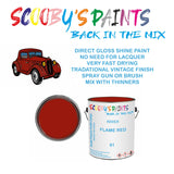 Morris Marina 61 Vintage Classic Car Paint for restoration Red Original Cellulose Paint used, Perfect Mix for FLAME RED