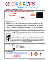 FLAT BLACK Aerosol Spray Paint Code PMQ Classic Rover Model Maestro Automotive Restorative Paint Vehicle Touch-Up Rover PMQ Paint Car Restoration DIY Auto Painting Classic Car Refinishing High-Quality Spray Paint Automotive Finish Vehicle Restoration Supplies Custom Car Paint Auto Body Paint Aerosol Can Automotive Refinishing Paint for Classic Cars