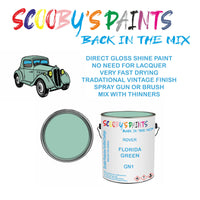 TRIUMPH 1500 GN1 Vintage Classic Car Paint for restoration Green Original Cellulose Paint used, Perfect Mix for FLORIDA GREEN