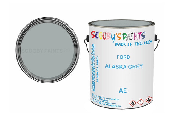 Mixed Paint For Ford Transit Mark Ii, Alaska Grey, Code: Ae, Grey