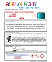 Ford Escort Cabrio Code: M3 Ford Automotive Paint Tinned Automotive Paint Sprayable Auto Paint Brushable Car Paint Versatile Ford Paint