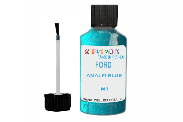 Mixed Paint For Ford Escort Mark Iv, Amalfi Blue, Touch Up, M3