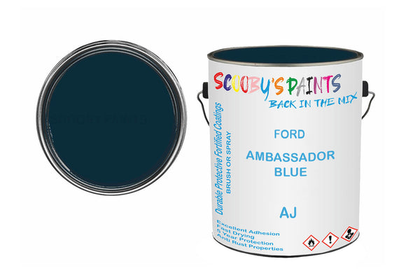Mixed Paint For Ford Transit Mark Iv, Ambassador Blue, Code: Aj, Blue
