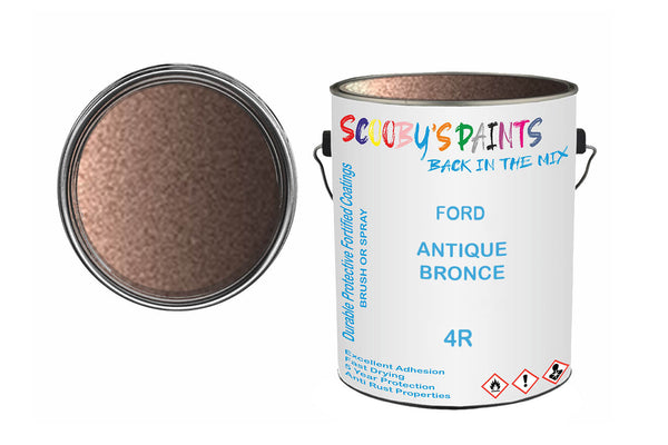 Mixed Paint For Ford Escort Cabrio, Antique Bronce, Code: 4R, Beige