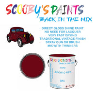 Ford Escort Mark IV APORTO RED Tin Can Automotive Paint - Suitable for Spraying or Brushing - Premium Finish for Your Vehicle