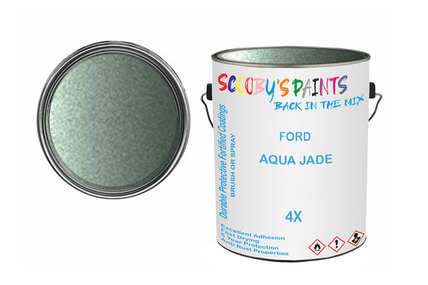 Mixed Paint For Ford Granada, Aqua Jade, Code: 4X, Green