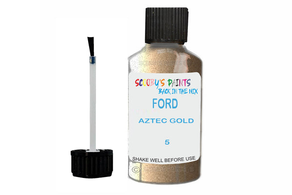 Mixed Paint For Ford Escort, Aztec Gold, Touch Up, 5