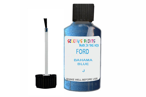 Mixed Paint For Ford Escort Mark Ii, Bahama Blue, Touch Up, J