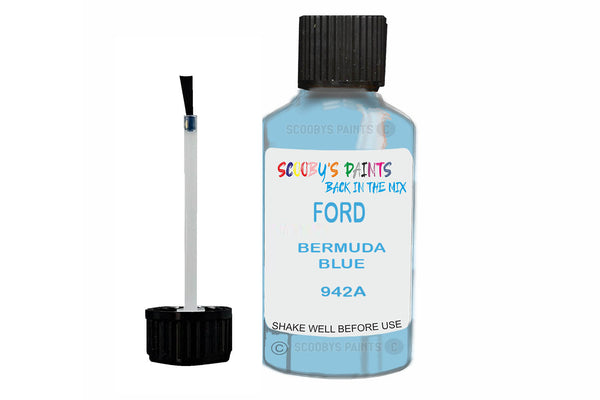 Mixed Paint For Ford Transit Mark Iii, Bermuda Blue, Touch Up, 942A