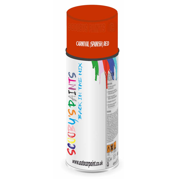 Mixed Paint For Ford Fiesta Carnival (Spanish) Red Aerosol Spray Enp