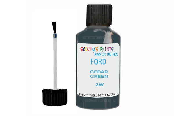 Mixed Paint For Ford Sierra, Cedar Green, Touch Up, 2W