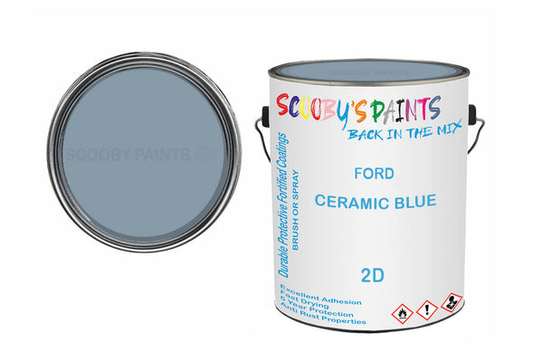 Mixed Paint For Ford Transit Mark Iv, Ceramic Blue, Code: 2D, Blue